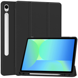Tok Samsung Galaxy Tab S10 FE+ Plus, Smartcase tolltartóval, fekete