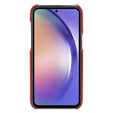 Bőr tok Samsung Galaxy A54, Genuine Leather, piros