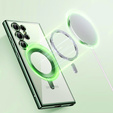 Tok Samsung Galaxy S25 Ultra-hoz, Electro MagSafe, zöld + üveg a képernyőhöz