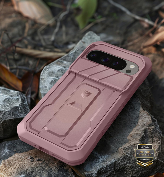 Páncélozott Dexnor tok kamera nyílással és állvánnyal a Google Pixel 10 / Pixel 10 Pro számára