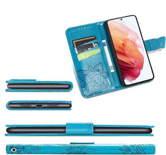 Pattintható tok a Oppo Reno 12, Butterfly, kék