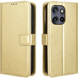 Pattintható tok a Motorola Edge 50 Neo / Motorola ThinkPhone 25, Crazy Horse Wallet, arany