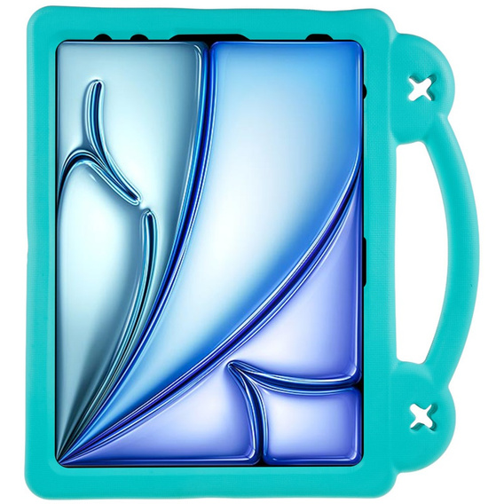 Gyermek tok Apple iPad Air 11" 6 gen. 2024, Cute Patterns, állvánnyal, zöld
