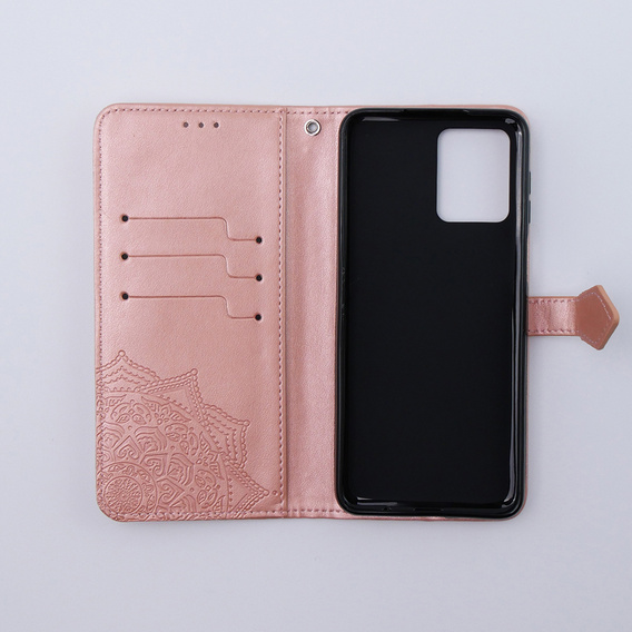 Pattintható tok a Motorola Moto G54 5G, Mandala, rózsaszín rose gold