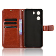 Pattintható tok a Xiaomi Redmi 13C / Poco C65, Crazy Horse Wallet, barna