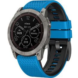 Szilikon pánt Garmin Fenix 7 / Forerunner 965 / 955 / 945 / 935, kék / fekete