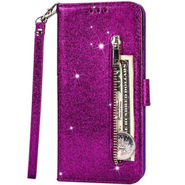 Pattintható tok a Xiaomi Redmi Note 8 Pro, Wallet Zippered, lila