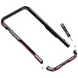 Teletok LUPHIE iPhone 14-hoz, Armor Bumper, fekete / piros