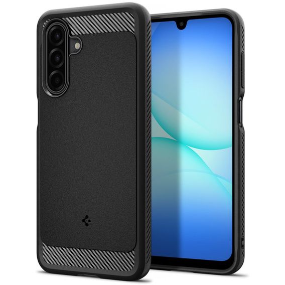 A Spigen tok Samsung Galaxy A16 4G/ 5G, Rugged Armor MagSafe, fekete + edzett üveg 9H