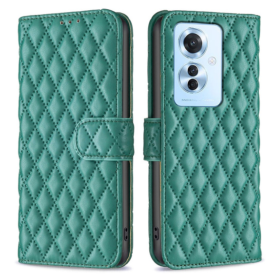 Pattintható tok a Oppo Reno 11F 5G, Wallet, BINFEN COLOR, zöld