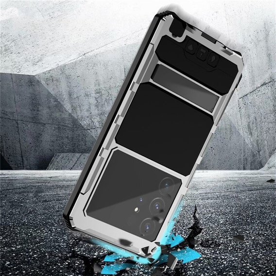 Páncélozott tok a Samsung Galaxy S24 Ultra, R-JUST, ezüst