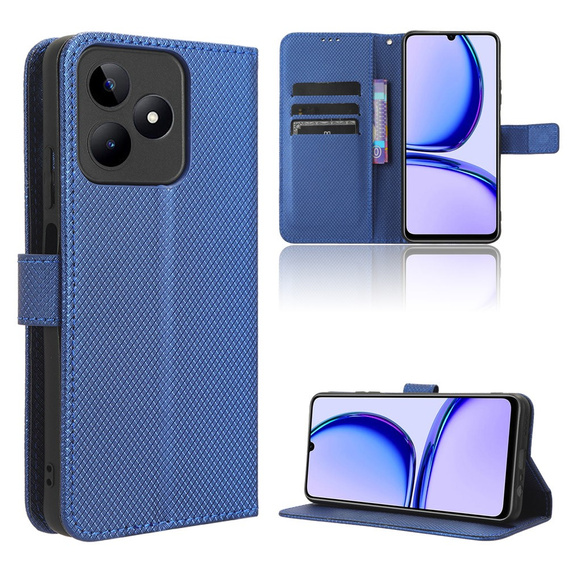 Pattintható tok a Realme Note 50, Wallet Smart Magnet, kék