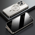 Tok iPhone 15 Pro Max készülékhez, Privacy Dual Glass, MagSafe-hoz, ezüst