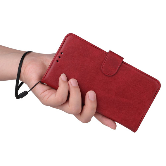 Pattintható tok a Realme C67, Leather Wallet, piros