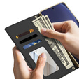 Flip tok Samsung Galaxy S25 Ultra készülékhez, GKK Mirror Wallet, fekete