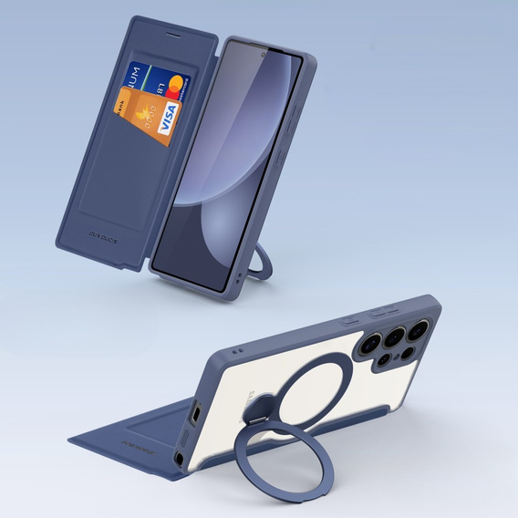 Dux Ducis Telefontok a Samsung Galaxy S25 Ultra, Skin X Pro, MagSafe, sötétkék