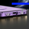 Magnetic Dual Glass MagSafe tok iPhone 15 Pro Max, lila
