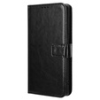 Pattintható tok a Infinix Zero 30 5G, Crazy Horse Wallet, fekete