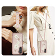 Tok Samsung Galaxy A55 5G, Leather Flower Card Slot, rózsaszín