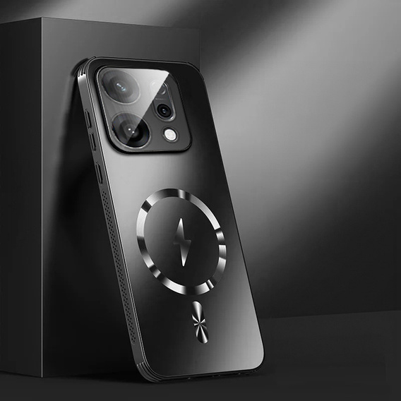 Tok Oppo Reno 14, MagSafe tok, kameravédelemmel, fekete