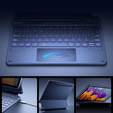 Billentyűzet tok Samsung Galaxy Tab S7 / S8, Dexnor Magnetic Keyboard Touchpad, kék