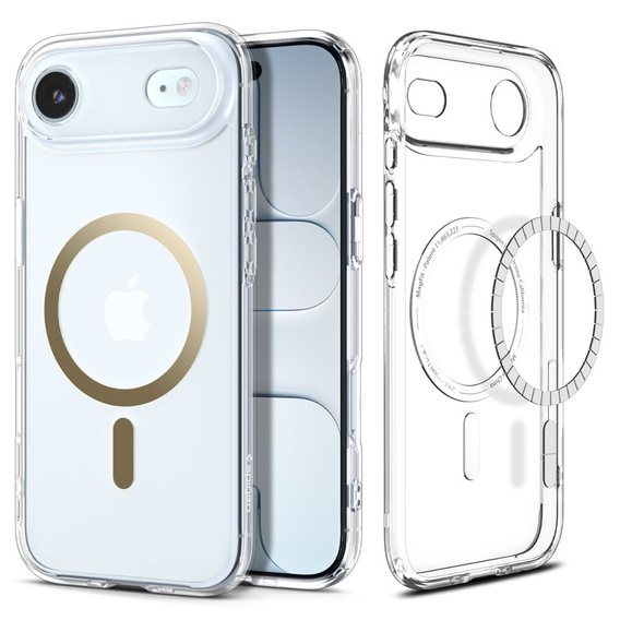 Spigen Ultra Hybrid MagSafe tok iPhone Air készülékhez, átlátszó / arany színű