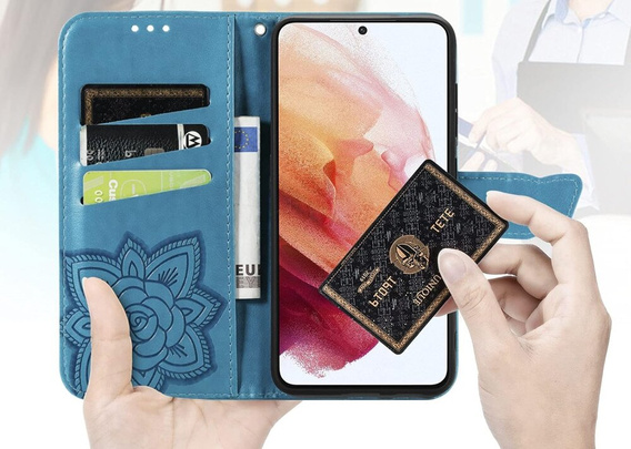 Pattintható tok a Oppo Reno 12, Butterfly, kék