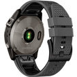 Szilikon pánt Garmin Fenix 7 / Forerunner 965 / 955 / 945 / 935, szürke / fekete