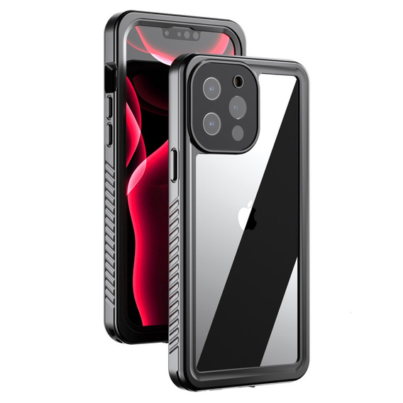 IP68 vízálló tok a iPhone 13 Pro Max, fekete