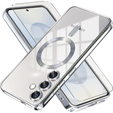 Tok Samsung Galaxy S25-hoz, Electro MagSafe, ezüst + üveg a képernyőhöz
