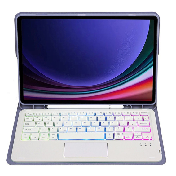 Tok + billentyűzet Samsung Galaxy Tab A9+, with touchpad, világoskék