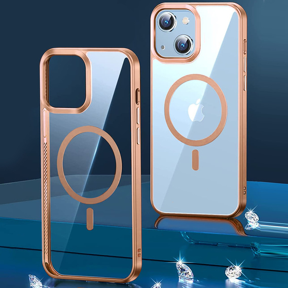 Telefontok a iPhone 14 Plus, ERBORD Hybrid MagSafe Case, arany