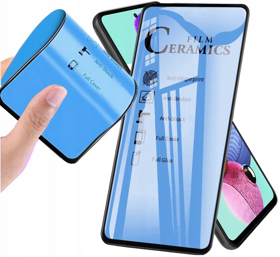 tok Samsung Galaxy A35 5G, Electro heart, kék + Full Glue Kerámiaüveg