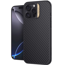 Tok iPhone 16 Pro, páncélozott Nillkin, Carbon Fiber, Magsafe, arany