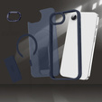 Tok Iphone 16E, Kickstand Matt Case, MagSafe, kék