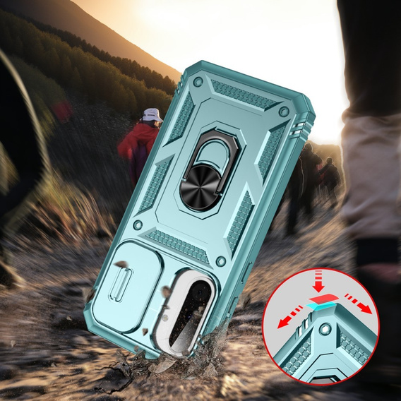 Telefontok a Samsung Galaxy A56 5G, KickStand Camera Lens, zöld