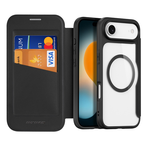 Dux Ducis tok iPhone Air, Skin X Pro, pánttal, MagSafe-hoz, fekete