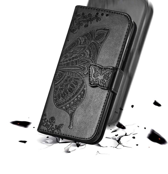 Pattintható tok a Realme Note 50, Butterfly, fekete