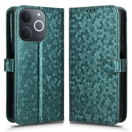 Flap tok Realme Note 70T 4G, Wallet Rhombus, zöld