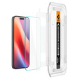 Spigen edzett üveg iPhone 17 / 17 Pro / 16 Pro készülékhez, Glas.TR EZ Fit (2 db)
