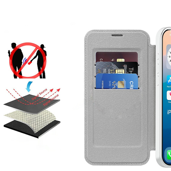 Wallet MagSafe RFID flip tok kameravédelemmel iPhone 17 Pro Max készülékhez