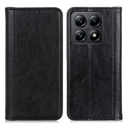 Telefontok a Xiaomi 14T Pro, Wallet Litchi Leather, fekete