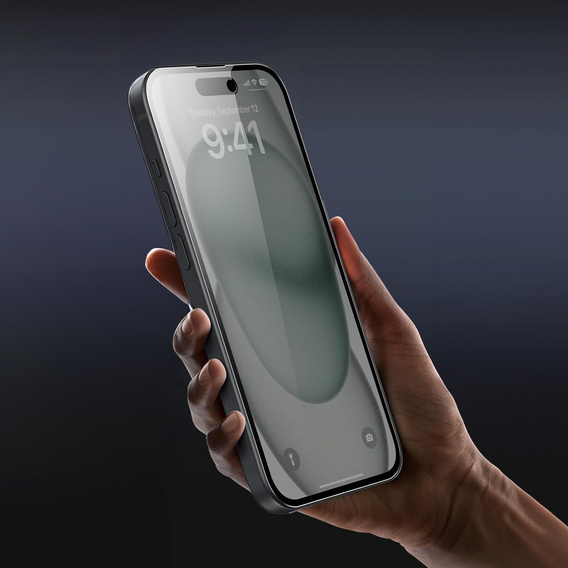 2x edzett adatvédelmi üveg iPhone 15 Plus-hoz, ERBORD Anti-Spy