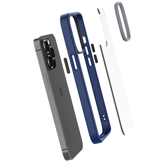 Telefontok a iPhone 13 Pro, ERBORD Hybrid Case, kék