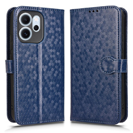 Pántos tok Oppo Reno 14F, pénztárca Rhombus, kék