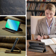 Pattintható tok a Samsung Galaxy S23, ERBORD Waxy Wallet, barna