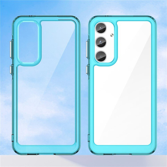 Telefontok a Samsung Galaxy A55 5G, Fusion Hybrid, átlátszó / kék