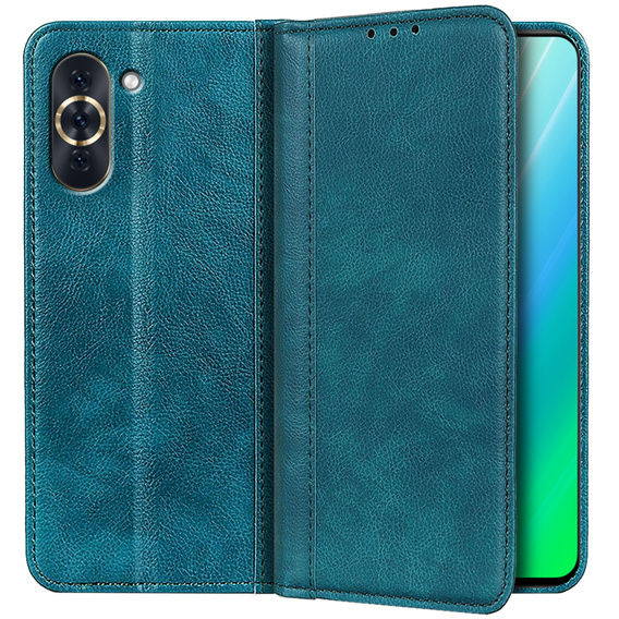 Pattintható tok Huawei Nova 10 Pro 4G, Split Leather, zöld
