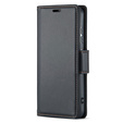 Tok Xiaomi Poco F7 Pro, ERBORD Glossy Litchi, pénztárca patenttal, fekete