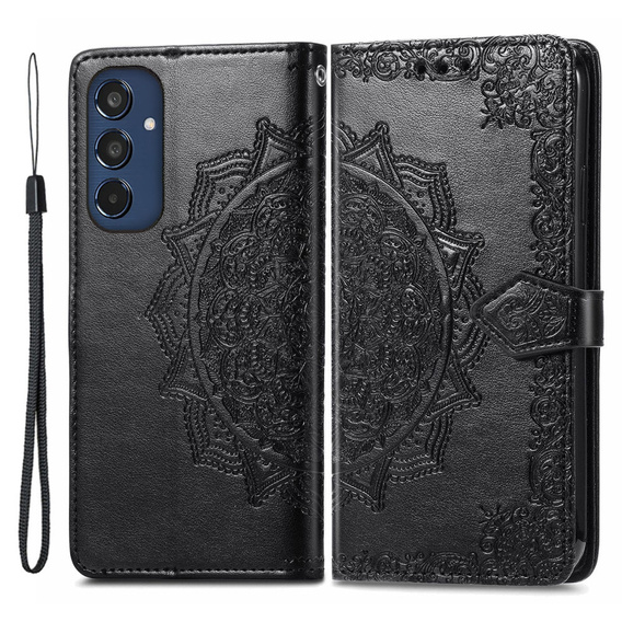 Pattintható tok a Samsung Galaxy M35, Mandala, fekete
